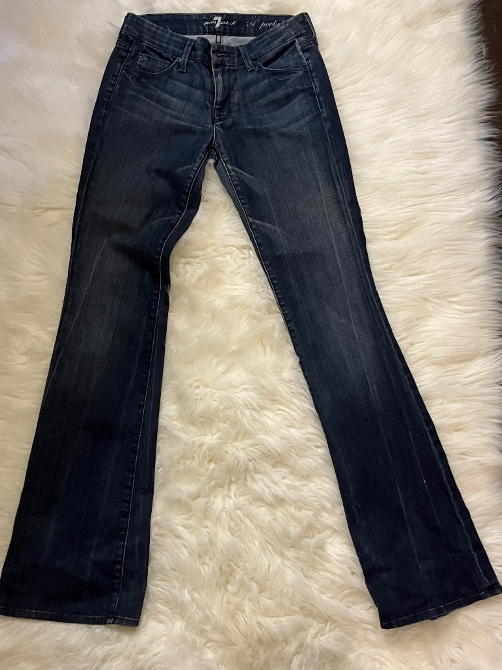 7 For All Mankind “A” Pocket Flare Bootcut Jeans Dark Wash Size 25